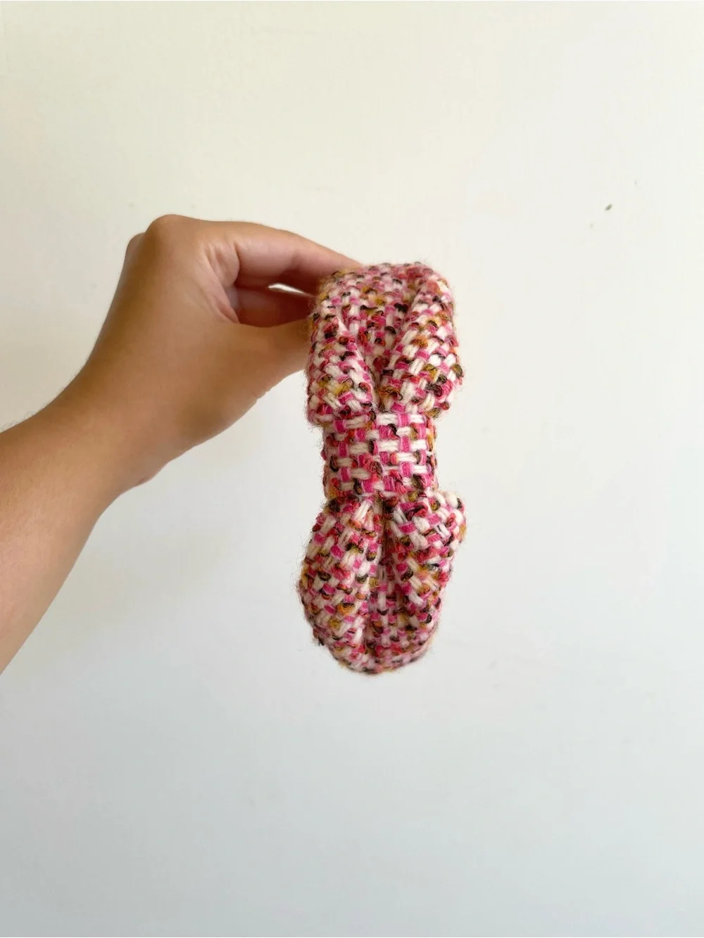 J.crew Pink Tweed Knotted Headband Gossip Girl Blair Waldorf